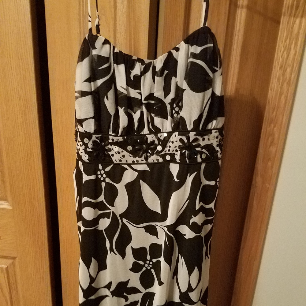 Floral Dress with Rhinestone Detail
